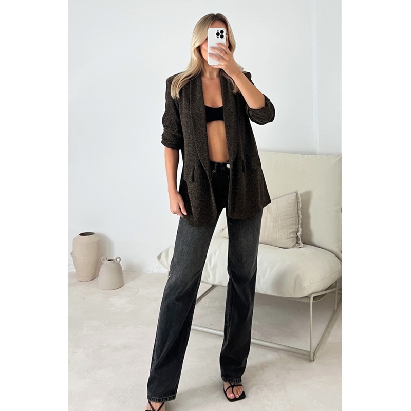Kady gold metallic blazer