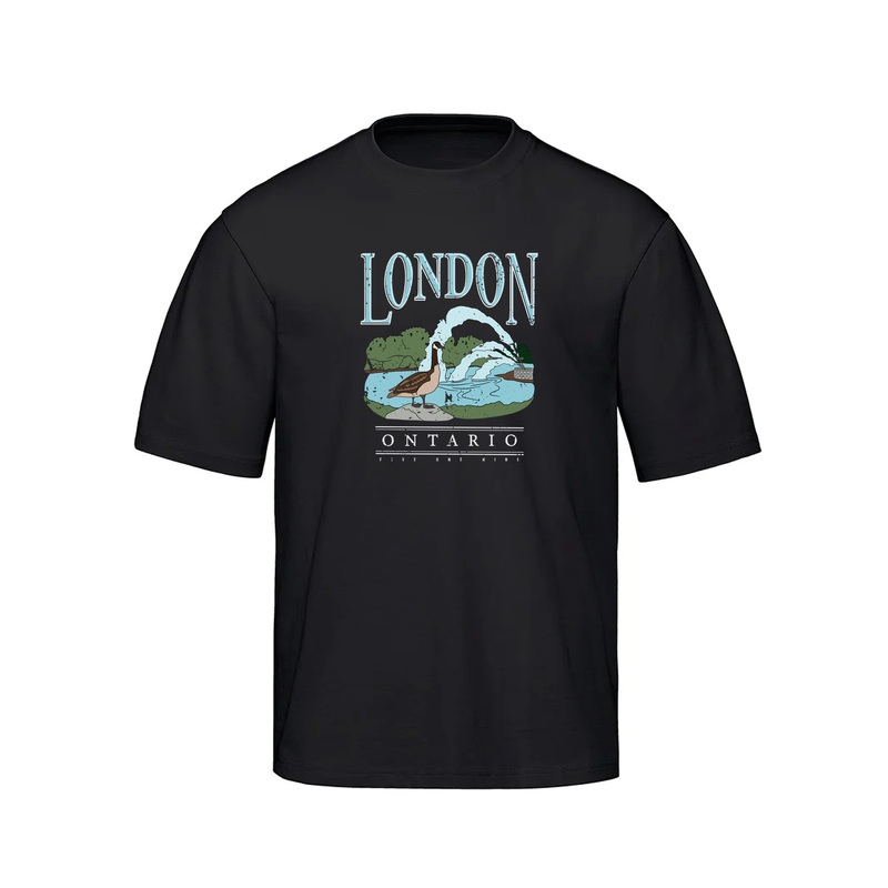 LONDON VINTAGE THAMES RIVER OVERSIZED TEE (UNISEX)