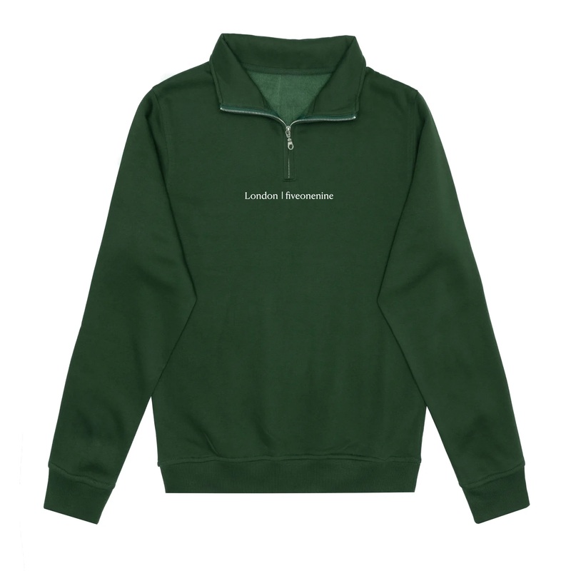 LONDON EMBROIDERED 1/4 ZIP (UNISEX)