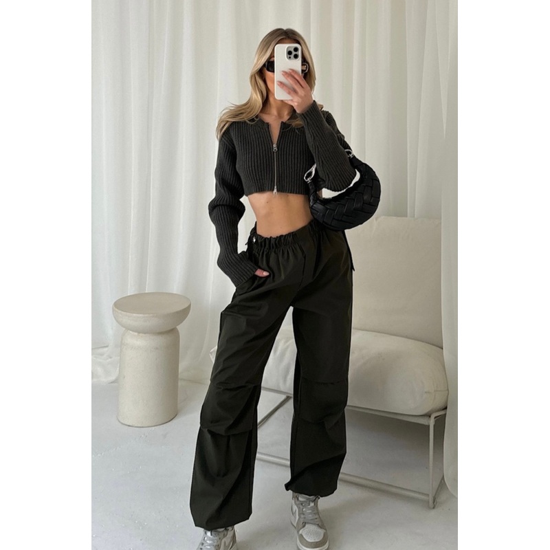 Adele green cargo trousers
