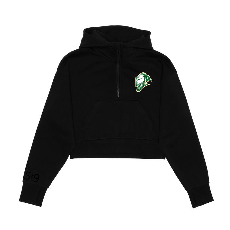 KNIGHTS CROPPED SCUBA 1/2 ZIP HOODIE (WOMENS)