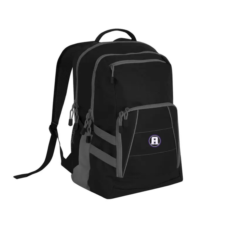 ASHLEY OAKS EMBROIDERED VARSITY BACKPACK