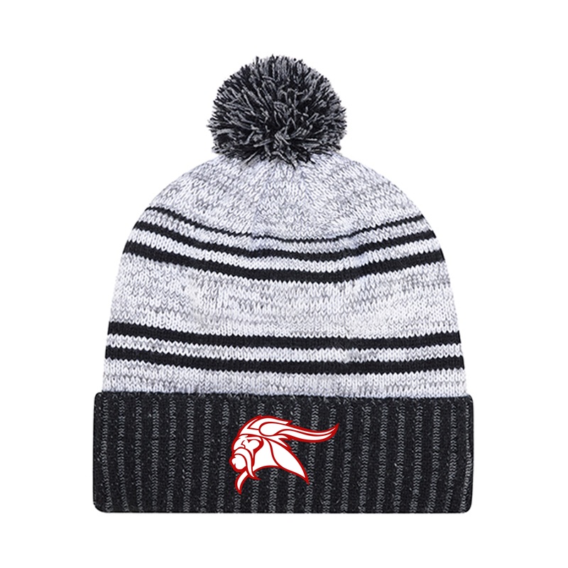 ARTHUR VOADEN EMBROIDERED POM-POM TOQUE
