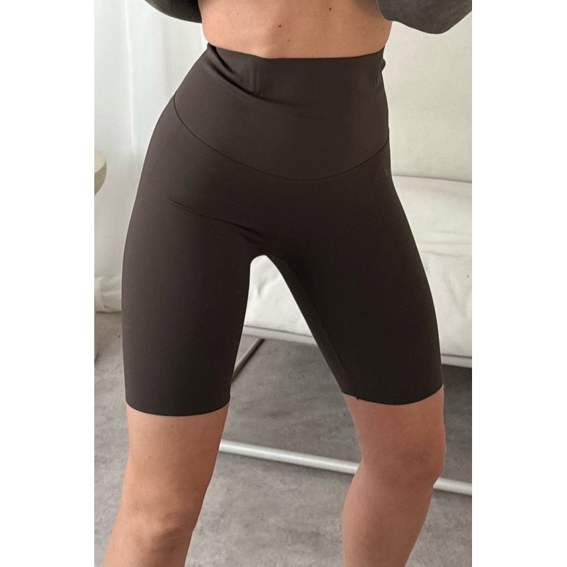 Gabbi chocolate seamless cycling shorts