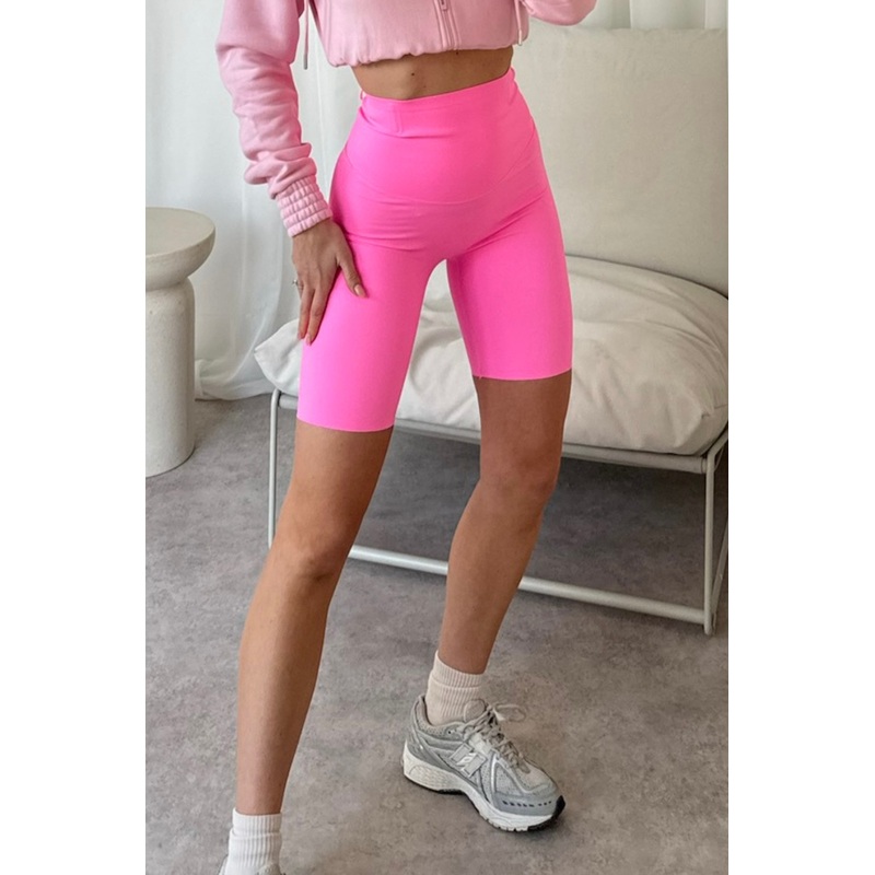 Gabbi neon pink seamless cycling shorts
