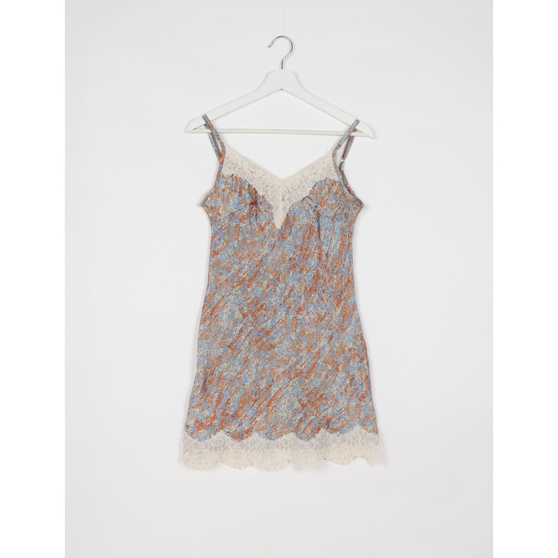 Night Dress - Beige Abstract