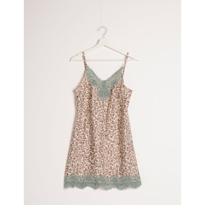 Night Dress - Beige Floral