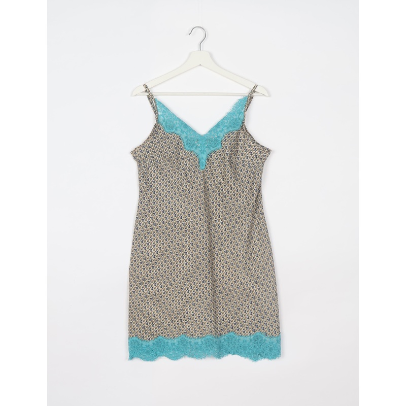 Night Dress - Beige Micro Design