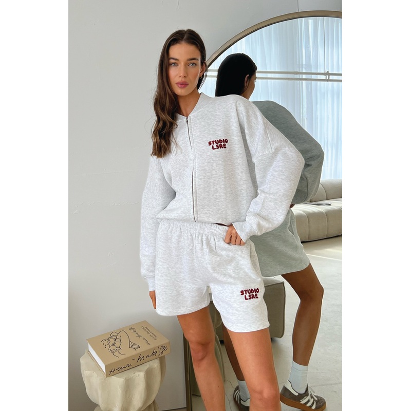 Studio leisure marl grey bubble printed shorts