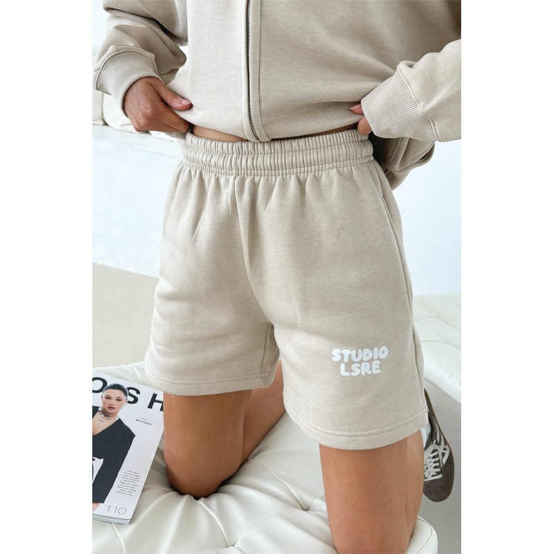 Studio leisure stone bubble printed shorts