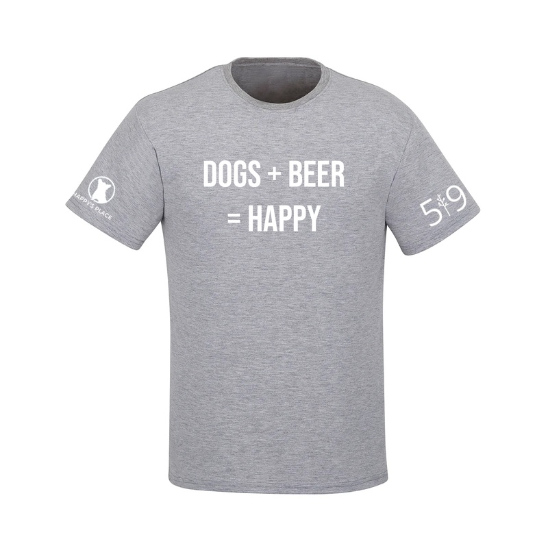 HAPPY'S PLACE DOG + BEER TEE (MENS)