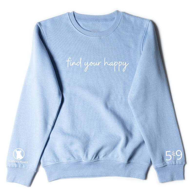 HAPPY'S PLACE FIND YOUR HAPPY DOG CREW (UNISEX)