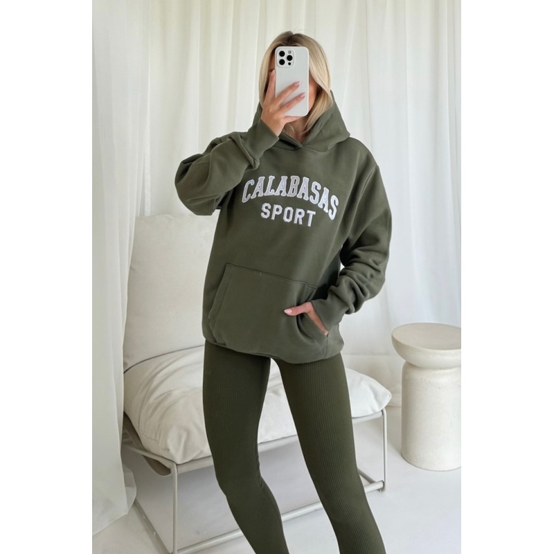 Calabasas khaki premium heavyweight hoodie