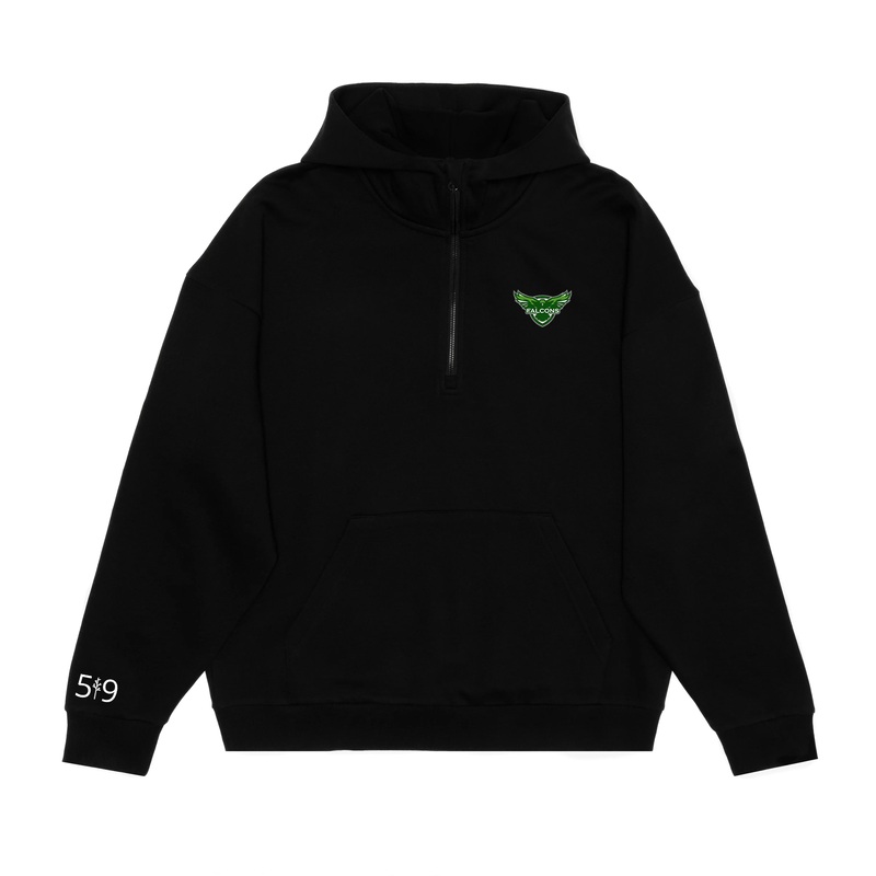 FOREST CITY EMBROIDERED SCUBA 1/2 ZIP HOODIE (UNISEX)