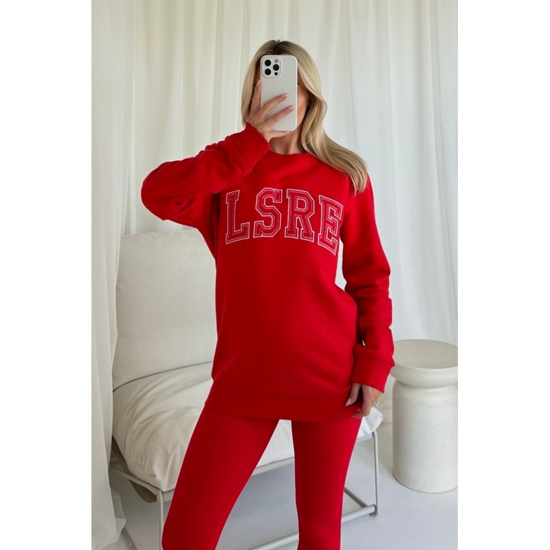 Studio LSRE red embroidered sweater
