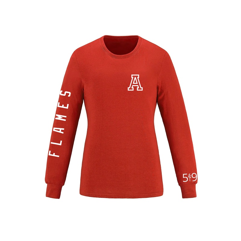 FLAMES SLEEVE LOGO LONG SLEEVE (WOMENS)