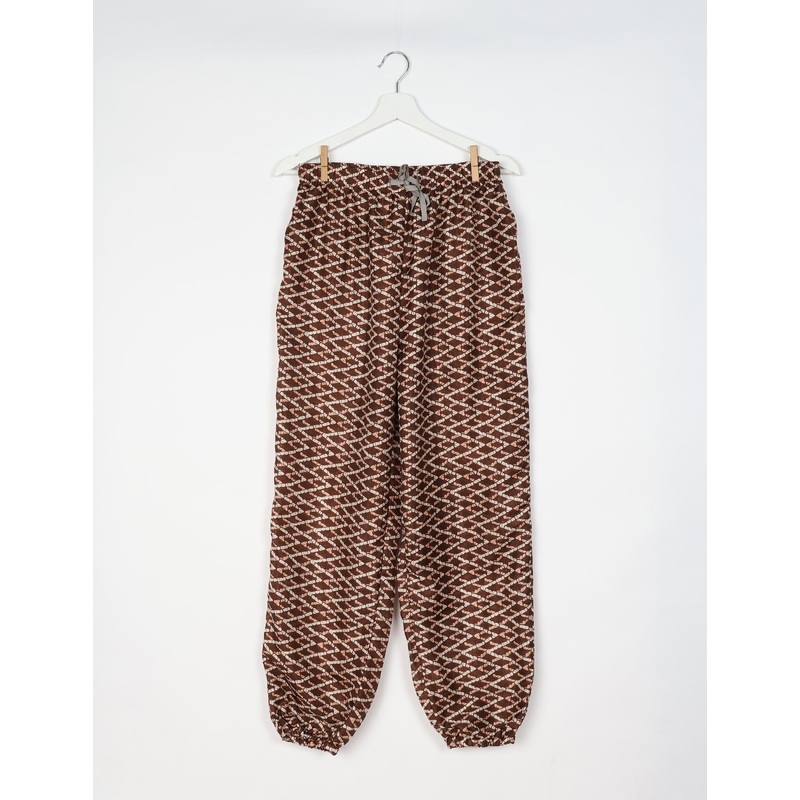 Jogger Pants - Brown Geometric