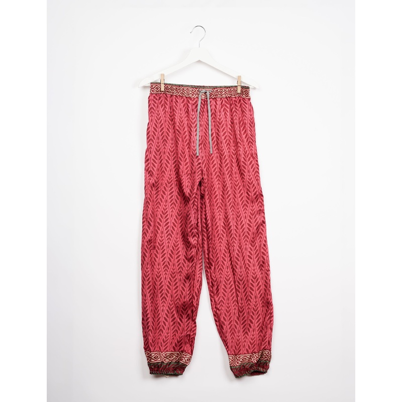 Jogger Pants - Pink Leaves