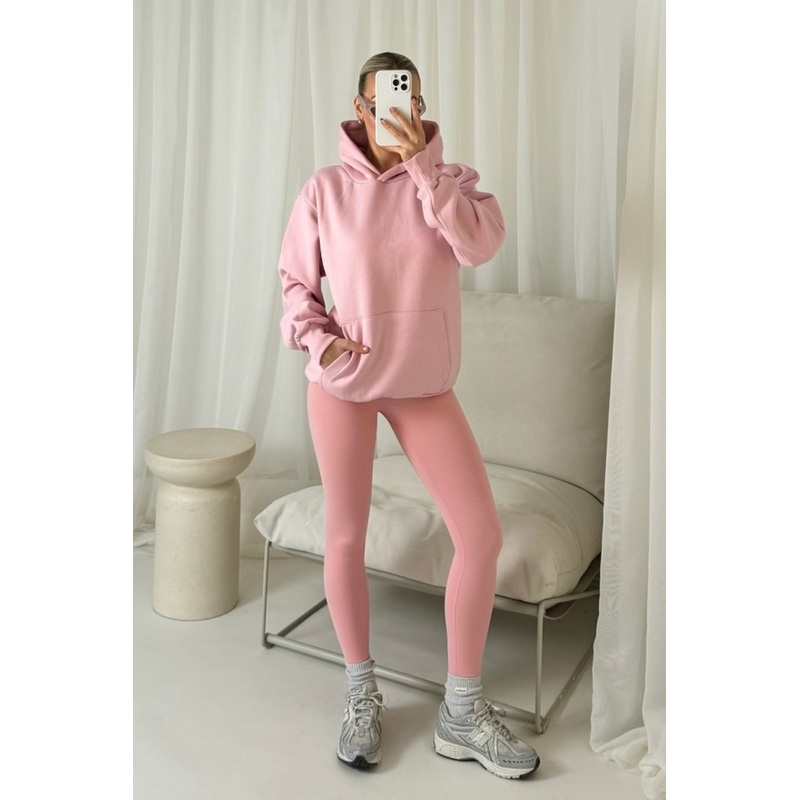 Bella light pink premium hoodie ultimate legging set
