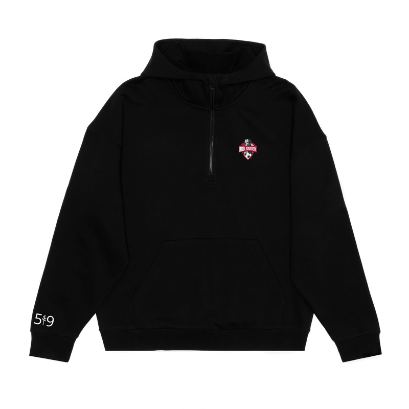 FCL EMBROIDERED SCUBA 1/2 ZIP HOODIE (UNISEX)