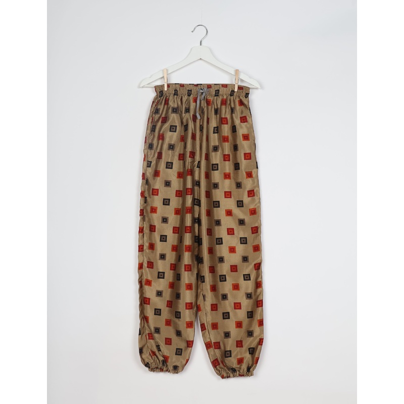 Jogger Pants - Beige Geometric