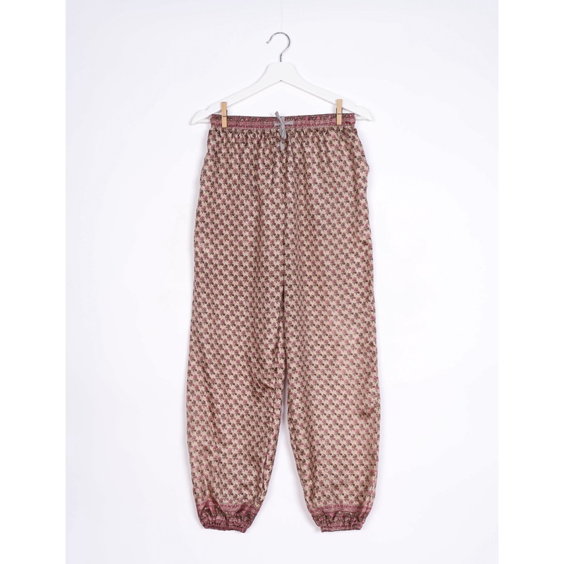 Jogger Pants - Beige Micro Design