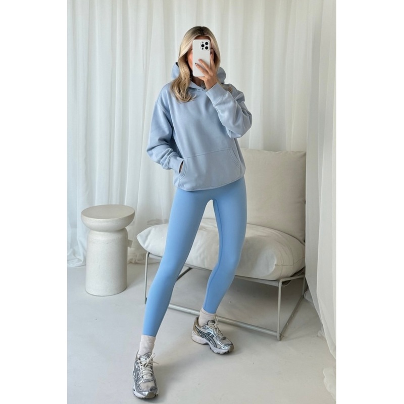 Bella light blue premium hoodie ultimate legging set