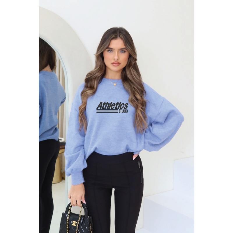 Athletics blue knit sweater