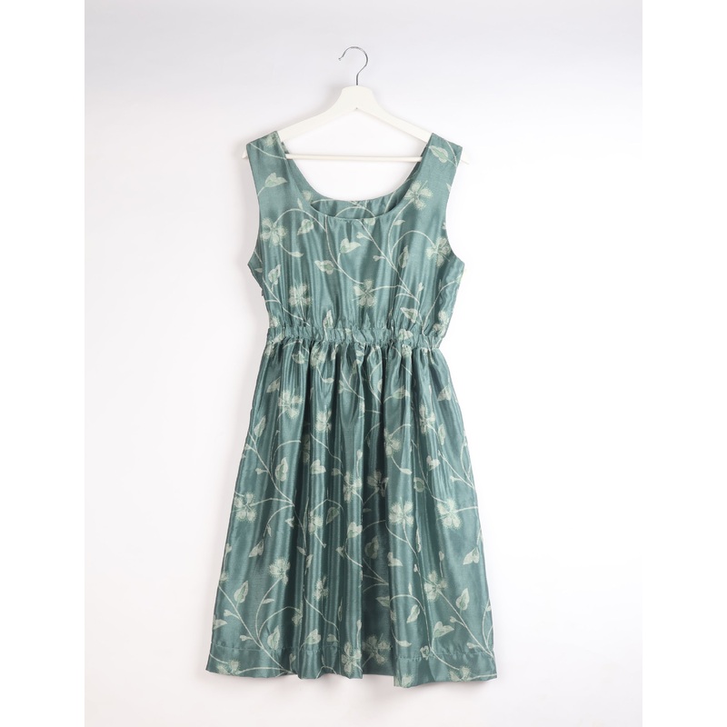 Fit and flare dress - Grey Leaves