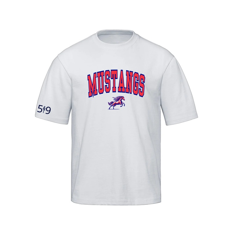 DELAWARE MUSTANGS VARSITY OVERSIZED TEE (UNISEX)