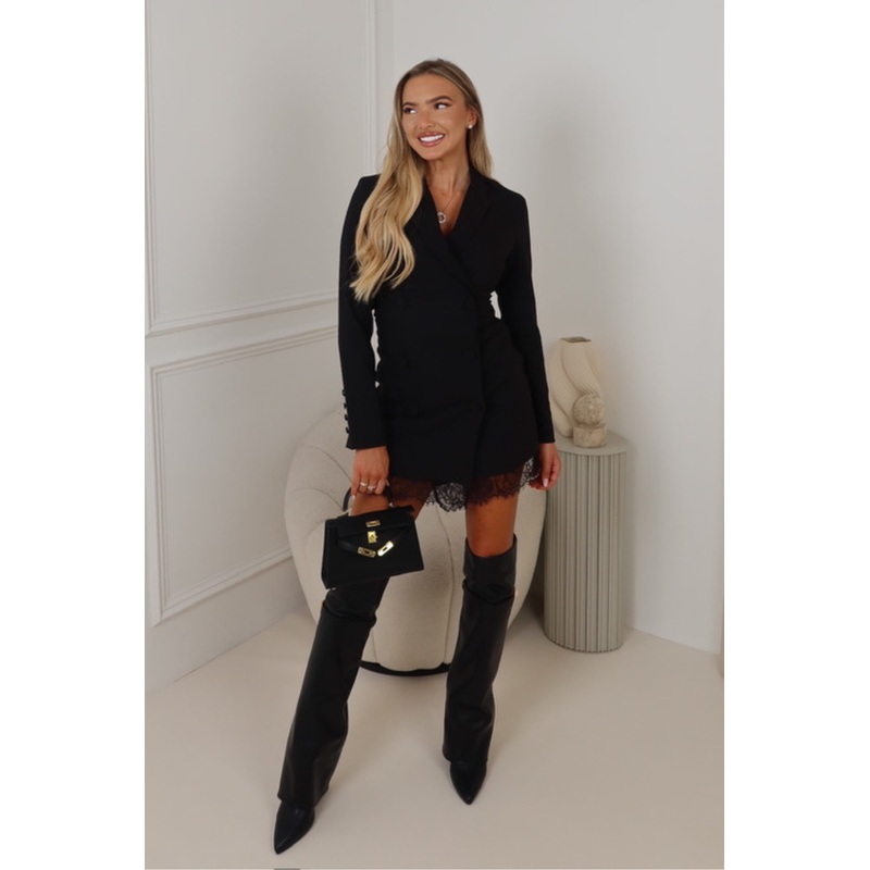 Melisa black blazer dress