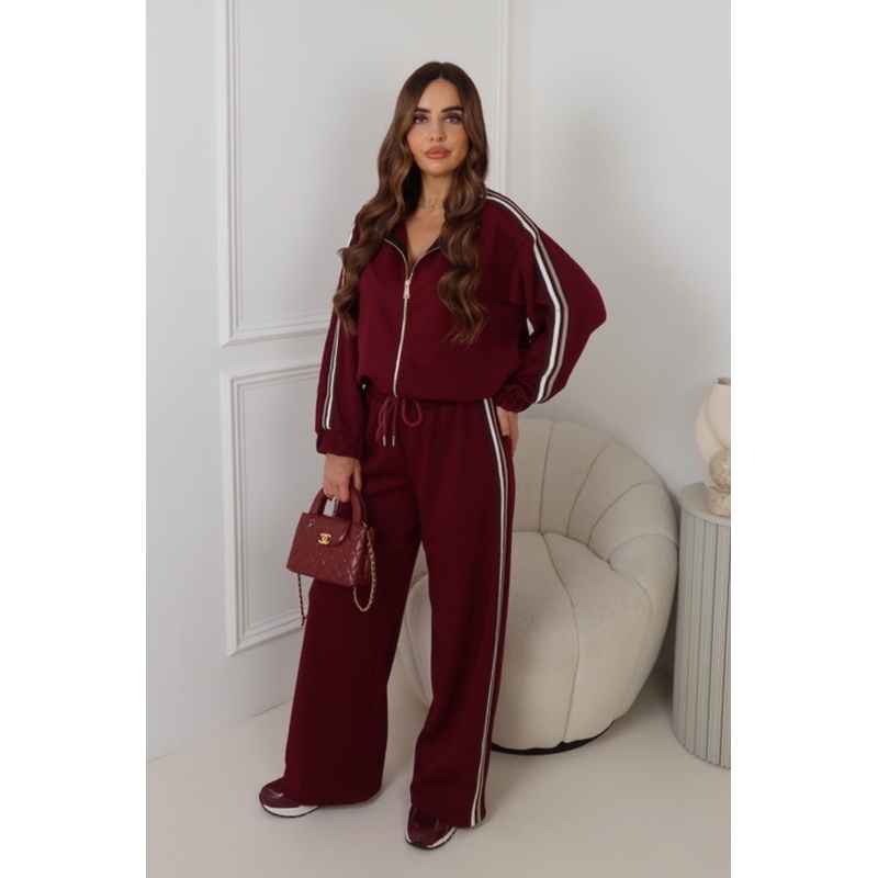 ROSSI BURGUNDY STRIPED TRACKSUIT