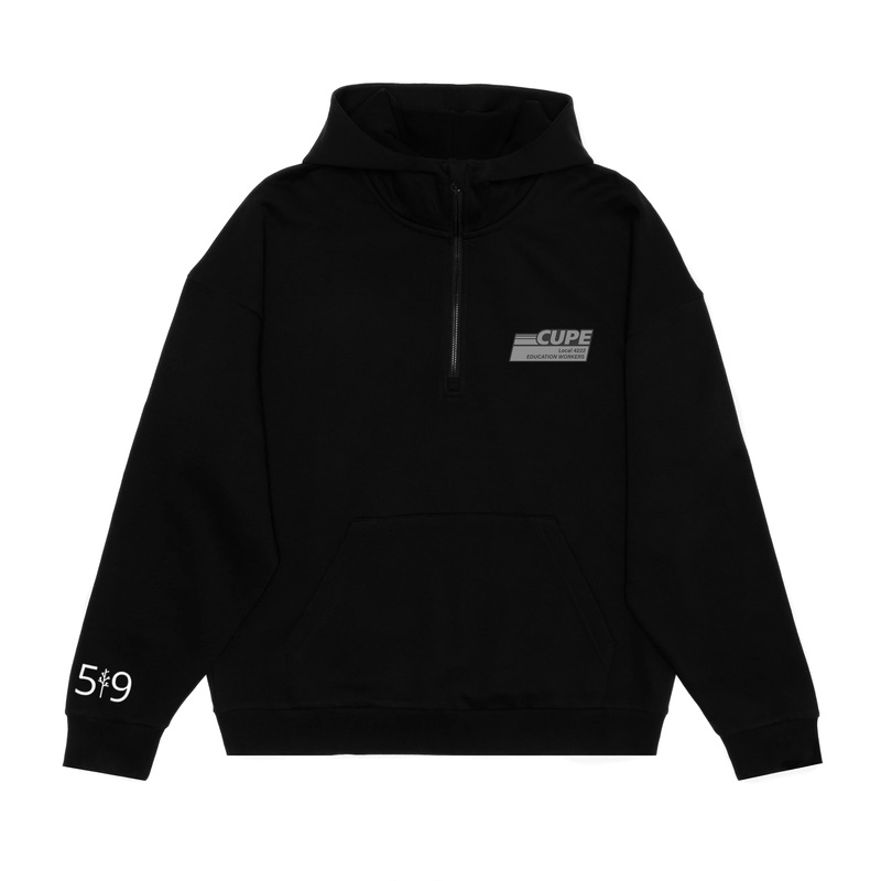 CUPE 4222 MONOCHROME SCUBA 1/2 ZIP HOODIE (UNISEX)