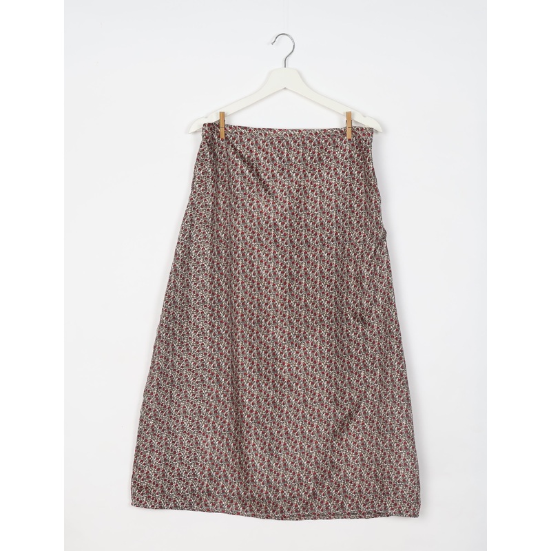 A Line Skirt - Red Tropical