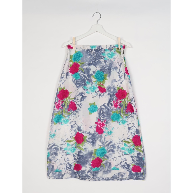 A Line Skirt - White Floral