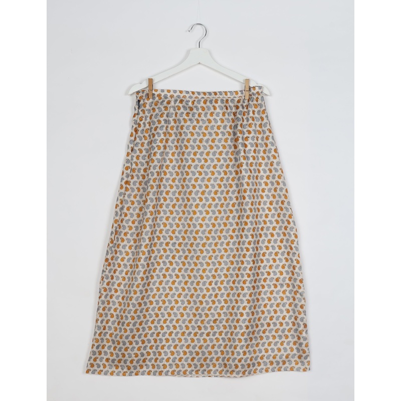 A Line Skirt - White Micro Design