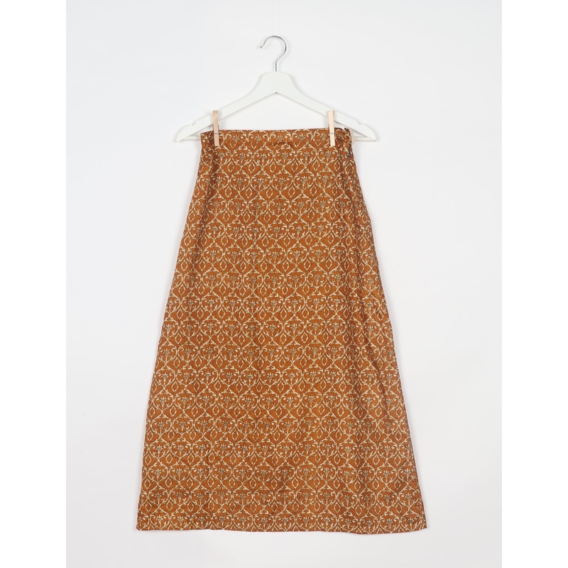 A Line Skirt - Yellow Tropical