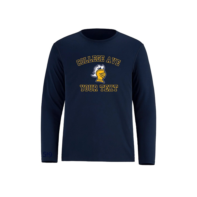 COLLEGE AVE CUSTOMIZABLE ATHLETIC LONG SLEEVE (UNISEX)