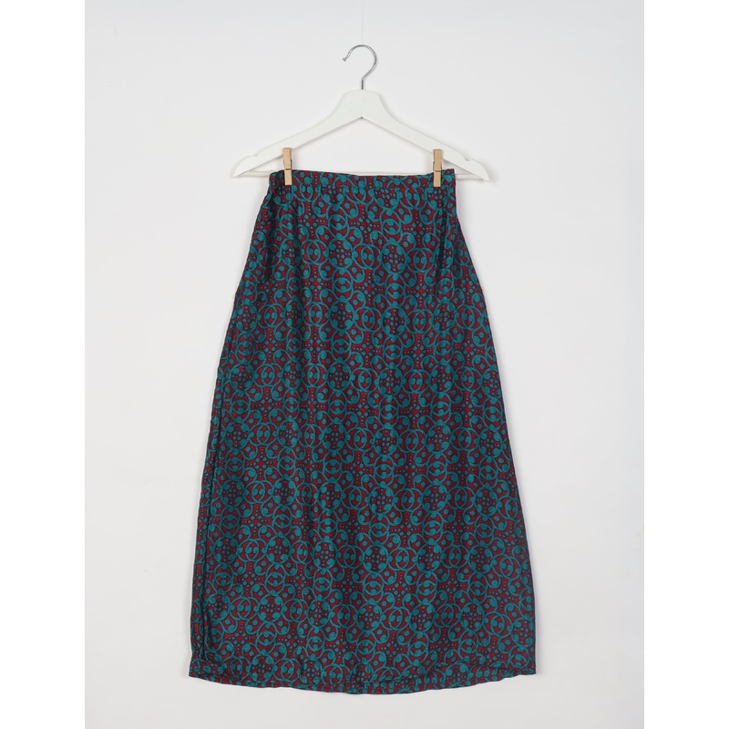 A Line Skirt - Blue Tropical