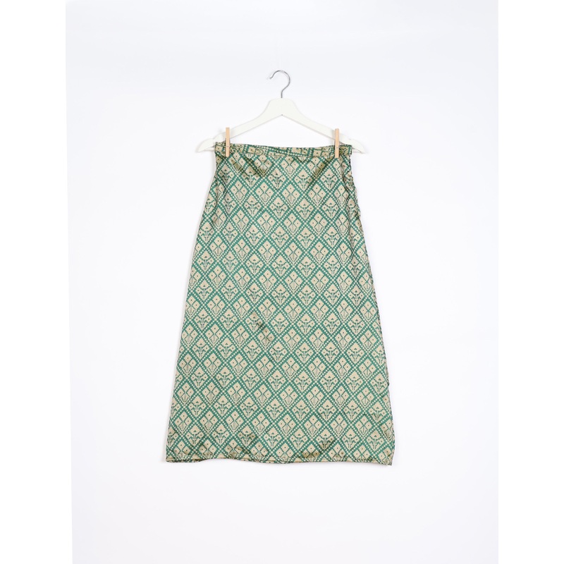 A Line Skirt - Green Indian Ethnic