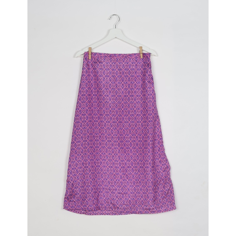 A Line Skirt - Pink Geometric