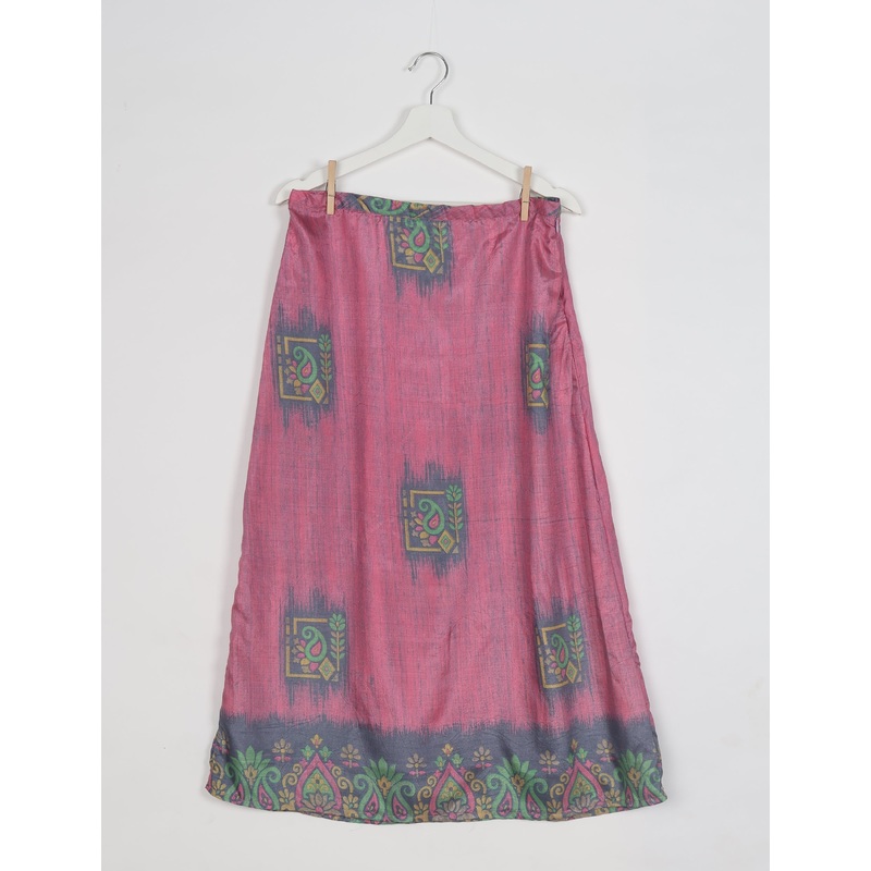 A Line Skirt - Pink Paisley