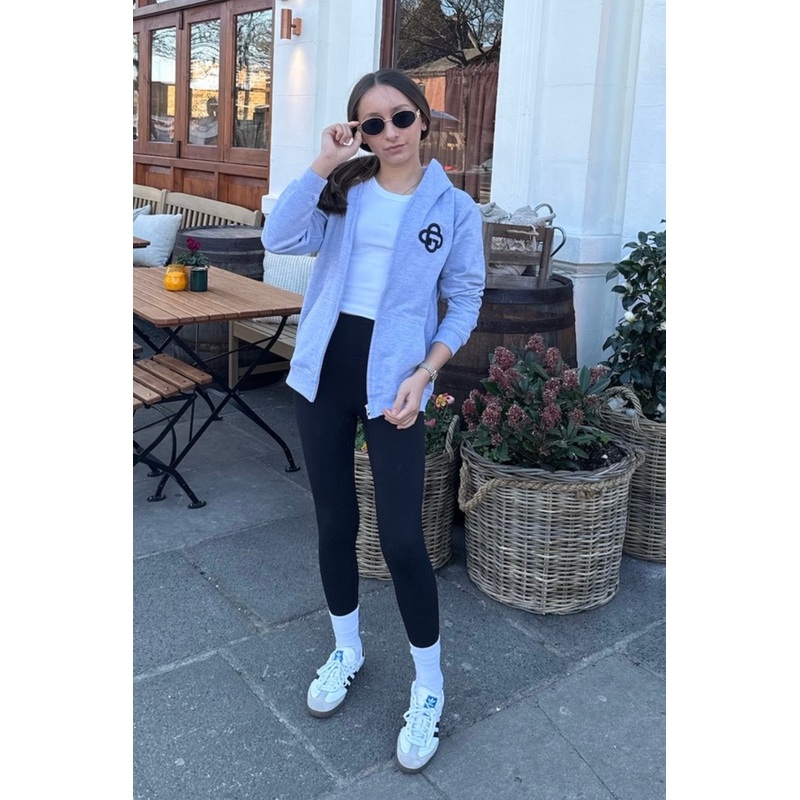 Mini G Monogram grey embroidered premium zip hoodie