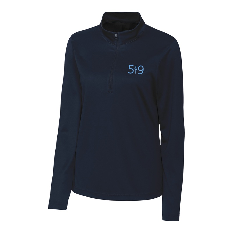 519 EMBROIDERED ATHLETIC 1/4 ZIP (WOMENS)