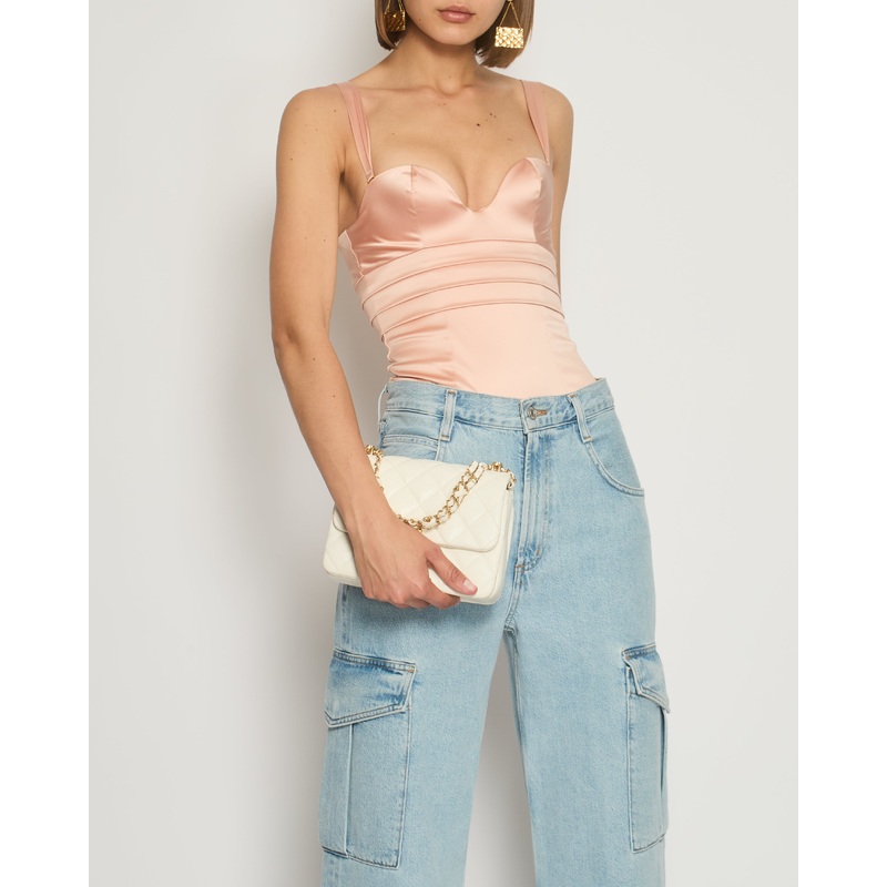 Agent Provocateur Pastel Pink Bodysuit with Corset Detail FR 34 (UK 6)