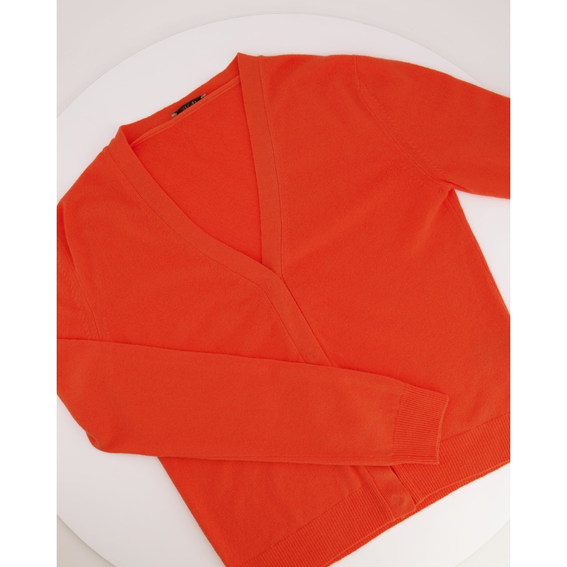 Bottega Veneta Orange Cashmere Cardigan Size IT 42 (UK 10)