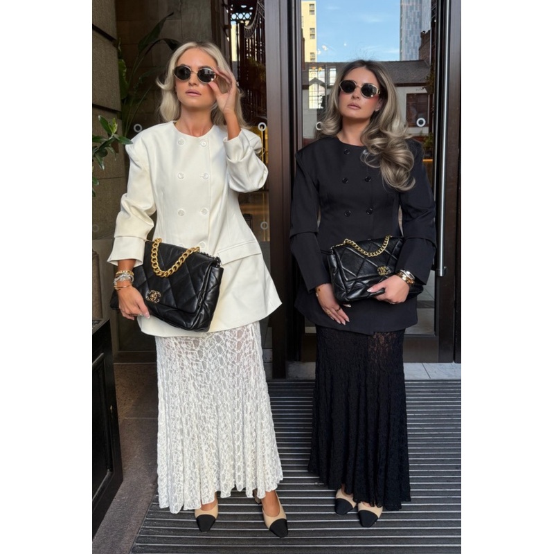 Kylie cream lace skirt