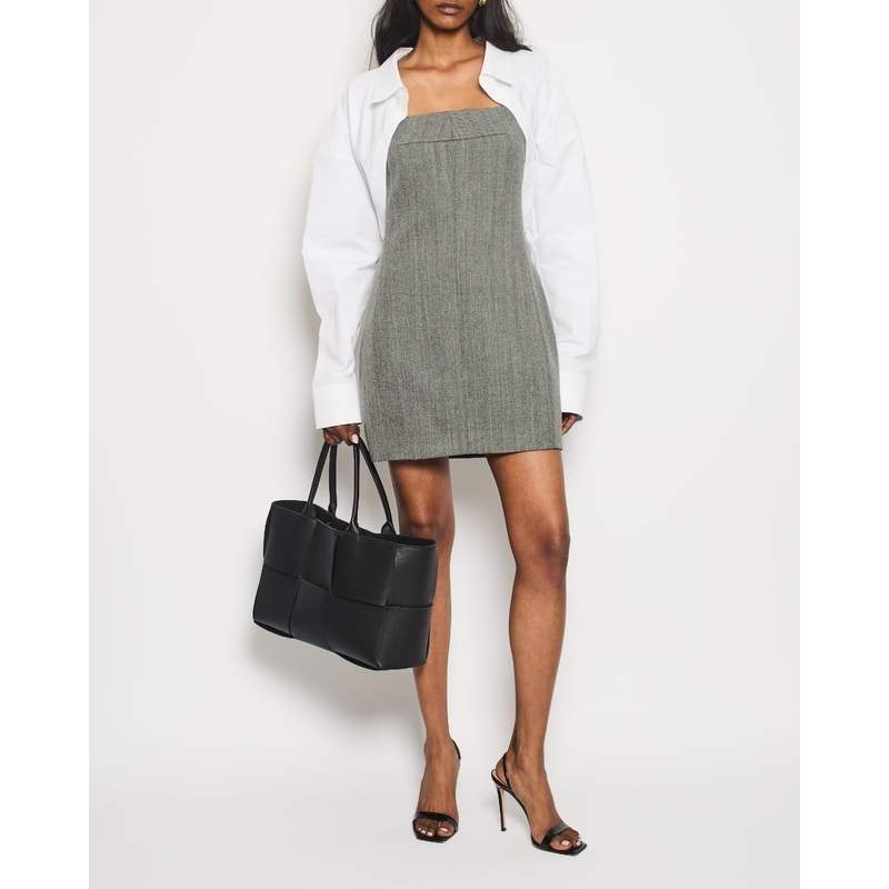 Alexander Wang Grey Two Piece Mini Dress with Detachable Shirt Set Size IT 42 (UK 6)
