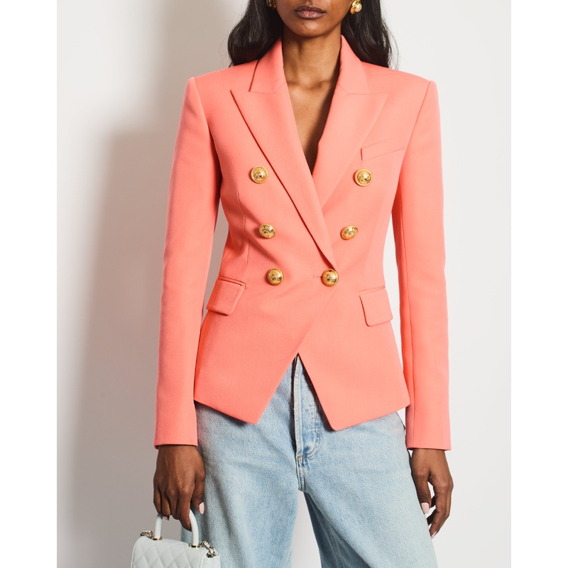 Balmain Coral Double Breasted Blazer Size FR 34 (UK 6)