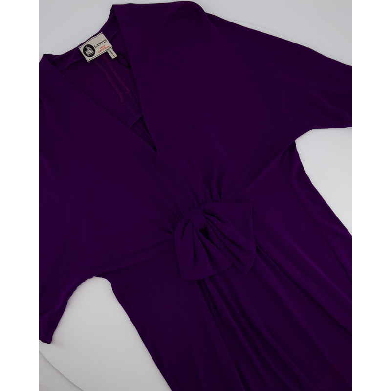 Lanvin Purple Midi Dress Size FR40 (UK 12)